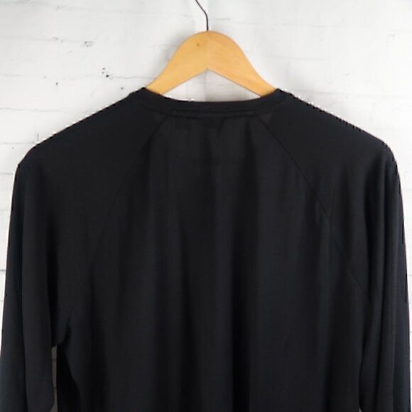 BOSS HUGO BOSS BLACK V NECK LONG SLEEVE SILK SHIRT SIZE MEDIUM - Picture 11 of 11